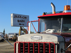 close-up of the front part of a truck