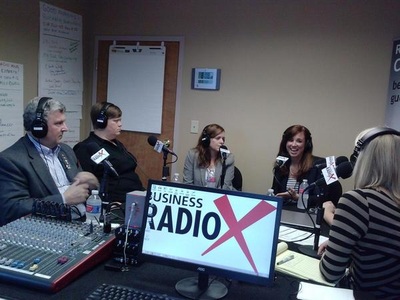 members of the team at radio station