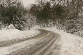 frozen road