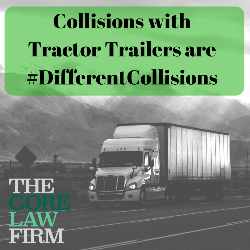 poster about collision with tractor trailers
