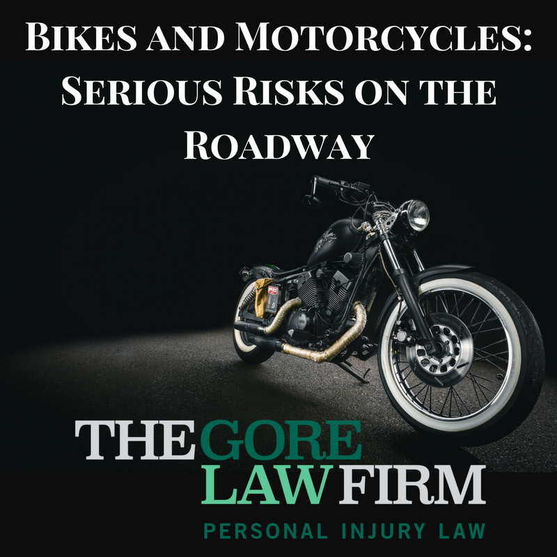 poster with a motorcycle and a sign about risks on the roadway