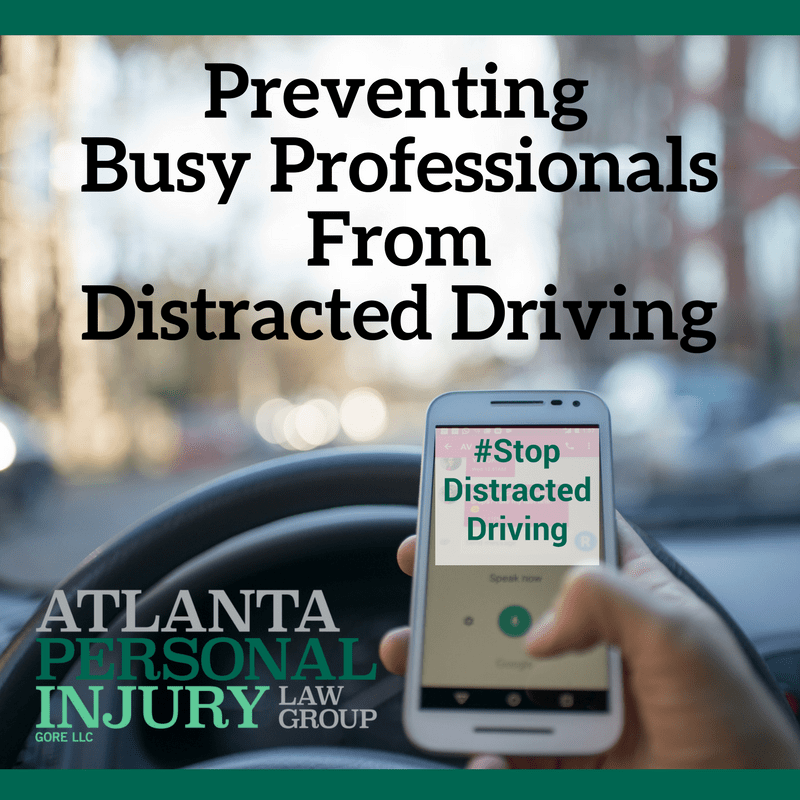 poster with a phone that says Stop distracted driving on the screen