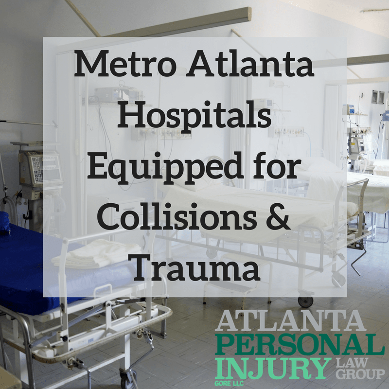 poster with a hospital room and a sign that reads "Metro Atlanta hospitals equipped for you"
