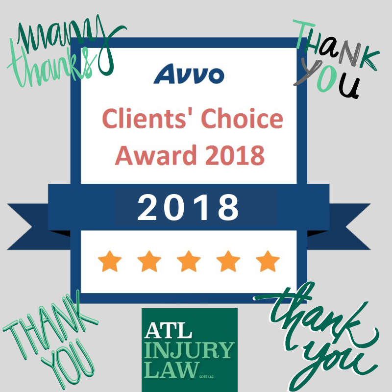 thank you poster with avvo client chice badge 2018