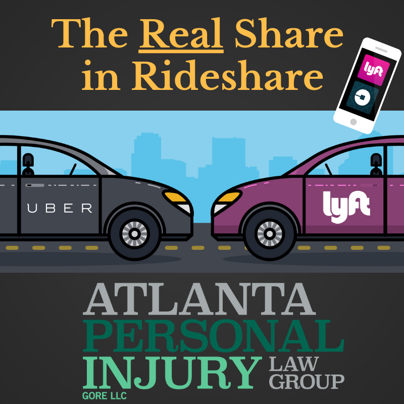 poster with an uber car and a Lyft car