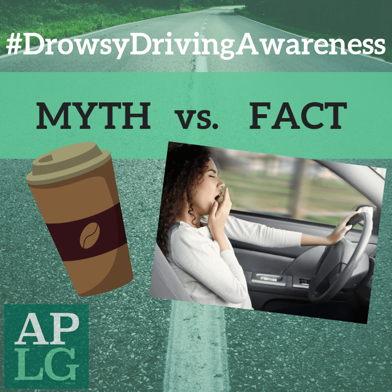 Drowsy driving myth vs facts poster
