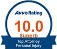 Avvo Rating of 10.0 for Top Attorney and Best Personal Injury Lawyer in Marietta