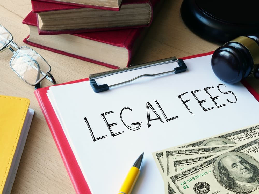 Representation costs displayed through textual representation of legal fees.